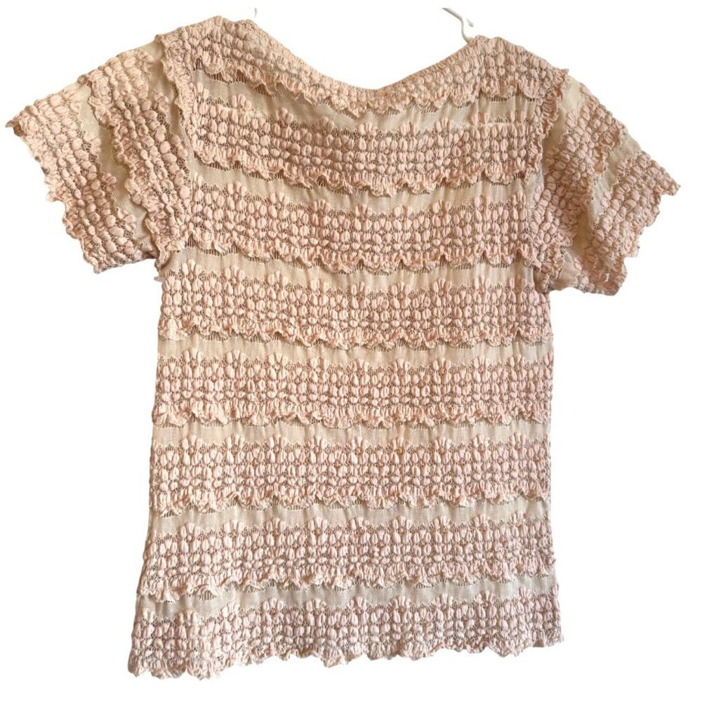 Free People Angelina Lace Size M Stretchy Peach NWOT $68 - Picture 8 of 16